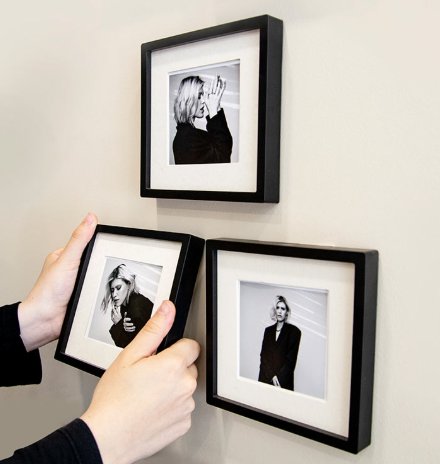 20x20 Paspartulu Siyah Çerçeve - 3 Adet