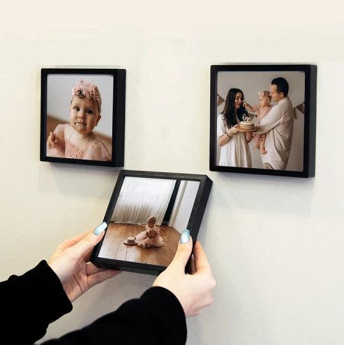 20x20 Paspartulu Siyah Çerçeve - 3 Adet