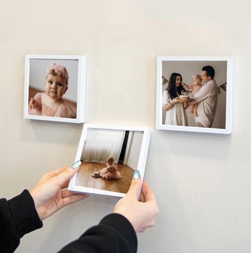 20x20 Paspartulu Beyaz Çerçeve - 3 Adet